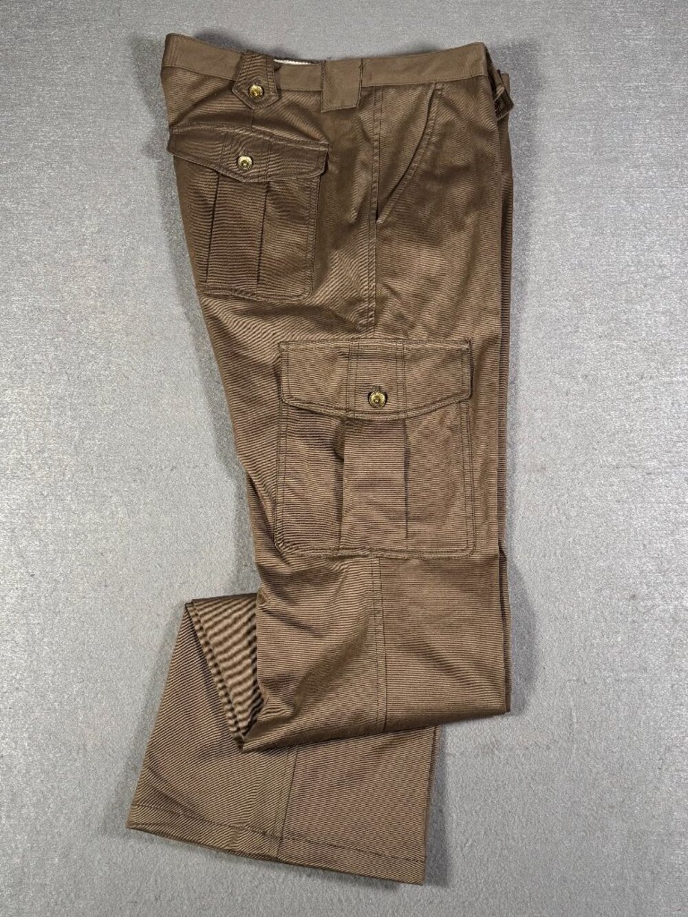 DRYKORN Police Cargo Pants 36x34 Brown Stretch Cotton Utility Trousers
